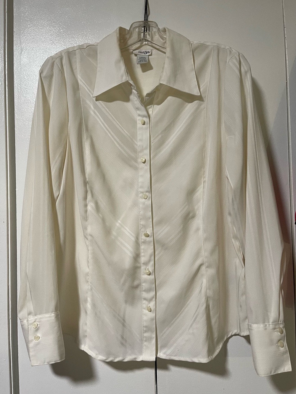 East 5th Ivory Textured Button-Down Shirt